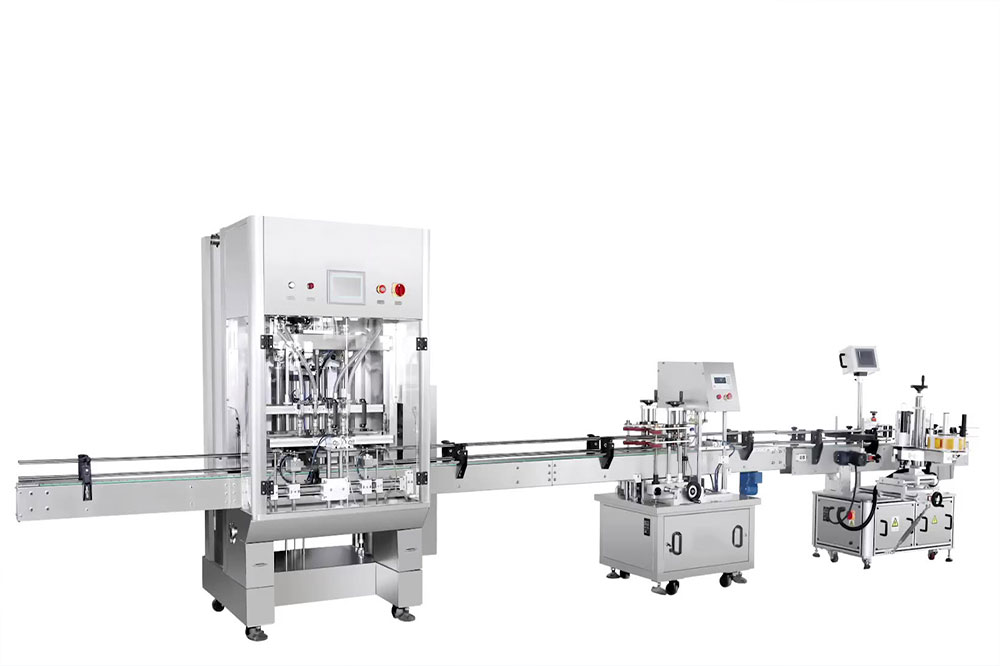 全自動直線灌裝機，膏體乳液通用